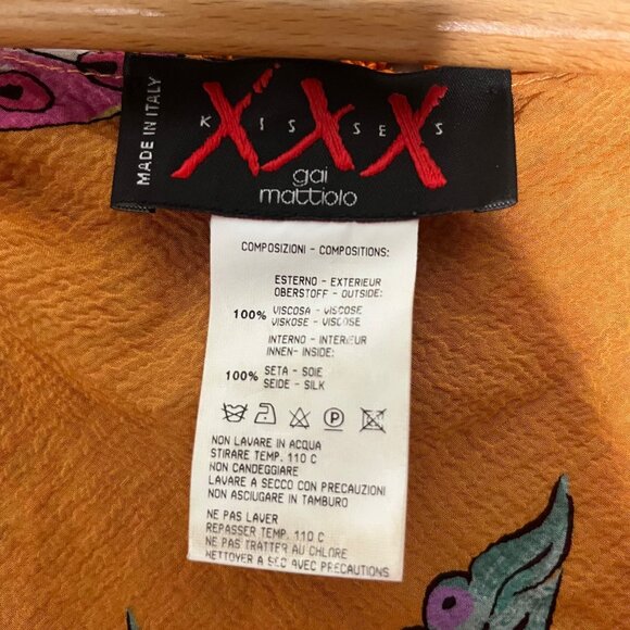 Rare‎ Gai Mattiolo Crochet Cardigan Size 12 Bold Color Y2K Boho Designer Italy - Picture 3 of 4